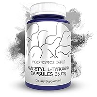 Nootropics Depot N-Acetyl L-Tyrosine Capsules | 350mg | 240 Count | NALT | Amino Acid Supplement | Natural Supplement | Supports Memory, Learning, Focus, Healthy Stress Levels