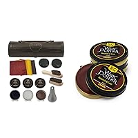 Stone and Clark Complete Leather Shoe Polish & Care Kit - Premium Brown & Black Shoe Polish Packs with Essential Accessories