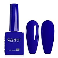 CANNI Royal Blue Gel Nail Polish, 1Pcs Navy Blue Gel Polish Dark Cobalt Blue Color Nail Polish Gel High Gloss Soak Off U V Gel Nail French Nail Manicure Salon DIY