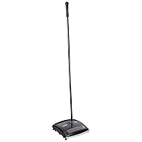 Rubbermaid Commercial Executive Series Brushless Mechanical Carpet Sweeper, Galvanized Steel, Black, FG421588BLA