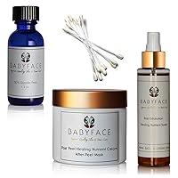 Babyface Deluxe 70% Glycolic Peel Kit, 44-Piece Complete Set for At Home Use, 20 Peels