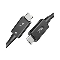 Anker Thunderbolt 4 Cable 2.3 ft, USB-C to USB C Cable, Supports 8K Display/40Gbps Data Transfer/100W Charging, for iPhone 15 Pro, MacBooks, iPad Pro (Intel Thunderbolt Certified), Monitor Connection