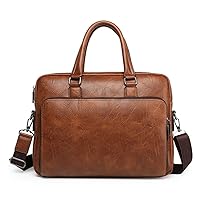 DFHBFG Men Briefcases For Man Handbags Split Leather Office Large Capacity Bags