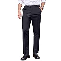 COOFANDY Men's Classic Fit Dress Pants Flat Front Straight Formal Pants Wrinkle Free Expandable Waist Suit Pants