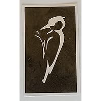12 x Woodpecker Bird Stencils for Etching on Glass Craft