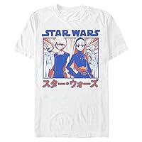 STAR WARS Big & Tall Visions Twins Anime Men's Tops Short Sleeve Tee Shirt