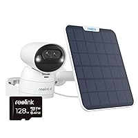 REOLINK Argus Track+SP with 128GB SD Card, 4K 8MP Solar Security Camera, Wireless Outdoor Camera, 6W Adjustable Solar Panel, Color Night Vision, AI Detection, Auto Zoom Tracking