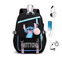 Cute Cool Teenagers Backpacks Kawaii Pin Accessories Backpack with USB Charging Port Schoolbag Boys Girls Daypacks