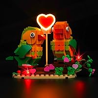 Upgraded Led Light Kit for Lego Valentine Lovebirds and Lego Roses Bouquet Building Set, Compatible with Lego 40522 and 10328, Great Gift for Valentine's Day
