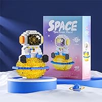 Astronaut Building Set Micro Building Blocks Model, STEM Building Toy Gifts for Adult, DIY Bricks Toys 433pcs, Compatible with Nanoblock