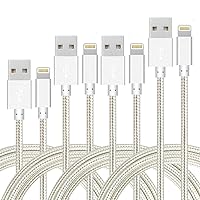 MFi Certified iPhone Charger, 4Packs(3ft 6ft 6ft 10ft) iPhone Charger Cable Fast Charging Cord Nylon Braided USB Cable Compatible with iPhone14/13/12/11/X/Max/8/7/6/6S/5/5S/SE/Plus/iPad