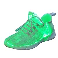 Child Fiber Optic LED Shoes Light Up Shoes for Women Men Flashing Luminous Trainers for Festivals Christmas Party Dancing USB Charging Lightweight Fashion Sneaker for Boys Girls