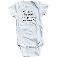 Baby Tee Time Girls' of Course I'm Cute! Have You Seen My Mom? One Piece