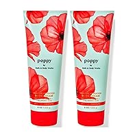 Bath & Body Works Poppy Ultimate Hydration Body Cream Gift Set For Women, 8 Fl Oz (Pack of 2) (Poppy)