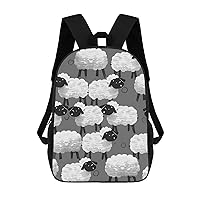 Cartoon Cute Animal Sheep 17 Inch Backpack Adjustable Strap Laptop Backpack Double Shoulder Bags Purse for Hiking Travel Work