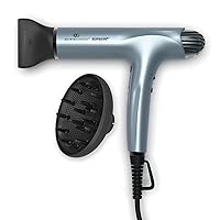 Olivia Garden SuperHP High Performance Professional Hair Dryer with Long Lasting brushless Motor Include 3 Free Styling Brushes