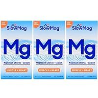 Slow Mag Magnesium Chloride and Calcium, 60 Tablets each (Value Pack of 3)
