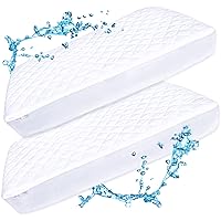 Crib Mattress Protector Pad 2 Pack - Waterproof & Noiseless, Ultra-Soft Breathable Mattress Cover for Baby Cribs and Toddler Beds, Highly Absorbent Fitted and Dryer Safe