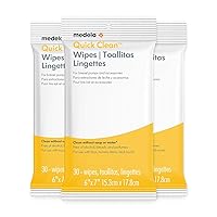 Medela Quick Clean Breast Pump & Accessory Wipes 90ct, 3 Pack of 30Count, Resealable, Convenient & hygienic On The Go Cleaning for tables, Countertops, Chairs, & More