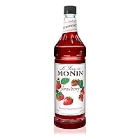 Strawberry Syrup, Mild and Sweet, Great for Cocktails and Teas, Gluten-Free, Non-GMO (1 Liter)