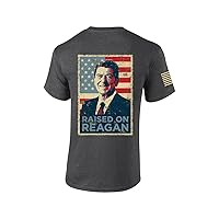 Reagan Bush Presidency Raised On Reagan Political Mens Short Sleeve T-Shirt