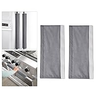Soft Refrigerator Door Handle Covers Set of 2 Kitchen Appliance Fridge Cover (Color : Gray, Size : 1)