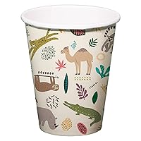 Folat 68345 Drinking Cups Zoo Party 250 ml Pack of 6 Multi-Coloured