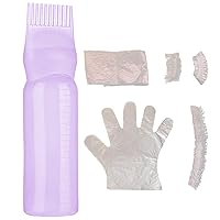 Hair Dye Kit, 160ML Root Comb Applicator Bottles with Disposable Hair Color Kit, Ear Cover, Hair Dye Gloves, Cape, Shower Cap Hair Oil Applicator Bottle