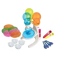 Dippin Dots Frozen Dot Maker, Includes maker, 6 trays, 4 bowls, 4 spoons, 2 pop pens, Instructions, Enjoy Dippin Dots at home, Use any soda, juice or milk, Freezes in 2 hours, Easy to use, Great gift