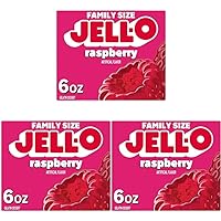 Jell-O Raspberry Gelatin Dessert Mix (6 oz Box) (Pack of 3)