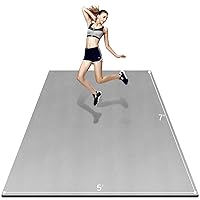 Large exercise mat workout yoga - mats for Instant home gym flooring protector,large fitness mat High Resilience, Ultra Comfortable Big Mat for Men and Women Fitness,Durable & Non-Slip pilates mat
