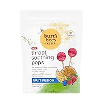 Burt's Bees Kids Throat Soothing Pops, Fruit Fusion, 15 Count