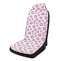 Lips Printed Car Seat Covers Universal Auto Front Seats Protector with Pockets Fits for Most Cars