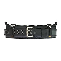 WOLF WTH2110 Heavy-Duty Ballistic Padded Tool Work Belt | Compatible w/Pouches, Holsters & 4-Point Suspenders | Body Waist Comfort Lightweight Breathable | Contractors Handyman | Tongue Buckle