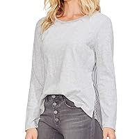 Vince Camuto Womens Striped Back Pullover Blouse