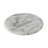 Rotating Plate Marble Carrara Italian Marble Classic Serving Platter D.30cm 12in