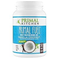 Primal Fuel Vanilla Coconut Whey Protein Drink Mix, Gluten and Soy Free, 1.85 Pounds