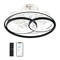 Flush Mount Ceiling Fans with Lights 19.69