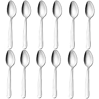 Dinner Spoons,7inch Spoons Silverware,Premium Food Grade Stainless Steel Spoons Set,Durable Metal Dessert Spoons,Tablespoon,Mirror Polished& Dishwasher Safe,Use for Home,Kitchen,Restaurant