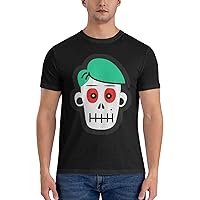 Men's Cotton T-Shirt Tees, Sugar Skulls-13 Graphic Fashion Short Sleeve Tee S-6XL