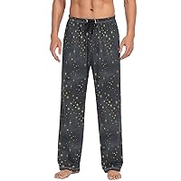 ALAZA Men's Space Dark Blue Planets Constellations Stars Sleep Pajama Pant