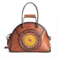 Ladies Messenger Bag Handbag Vintage Embossed Women Top Handle Shoulder Bag