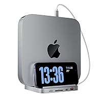 uni Mac Mini Dock, 5-in-1 Hub Stand 10Gbps Super Fast SSD Enclosure[Aluminum Vertical], USB 3.2 USB-C & USB-A, Micro SD & SD Card Reader Compatible with M.2 NVMe/SATA(Not Included)