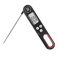 Digital Kitchen Meat Thermometer with Backlight LCD and Foldable Long Probe, Instant Read Food Cooking Thermometer Use for Grill,Liquid, BBQ, Baking and Candy