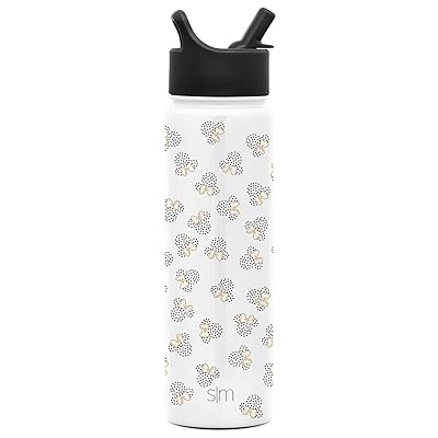  Simple Modern Disney Water Bottle with Straw Lid Insulated  Stainless Steel Metal Thermos, Gifts for Women Men Reusable Leak Proof  Flask, Summit Collection
