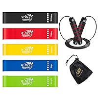 Fit Simplify Resistance Loop Exercise Bands and Jump Rope