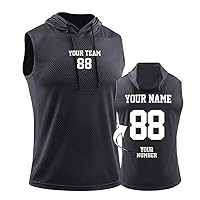 Personalized Add Your Text Image Front and Back Mens V Mesh Hoodies Tank