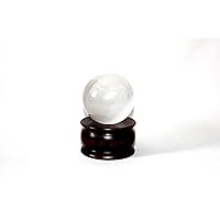 Jet Selenite Stone 45-50 mm Ball Sphere Gemstone Hand Carved Crystal Altar Healing Devotional Focus Spiritual Chakra Cleansing Image is JUST A Reference