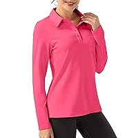 Women Long Sleeve Polo Shirt Golf Sport Top Athletic Sportswear Tennis Activewear