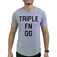 ShirtBANC Dropcut Graphic Shirt Triple OG Tee Motivational Mens Long Shirt